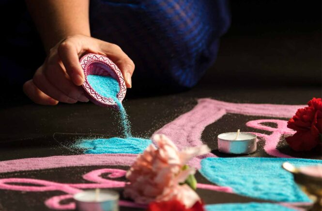 4 Quick Rangoli Ideas that You Can Indulge in with Your Kids